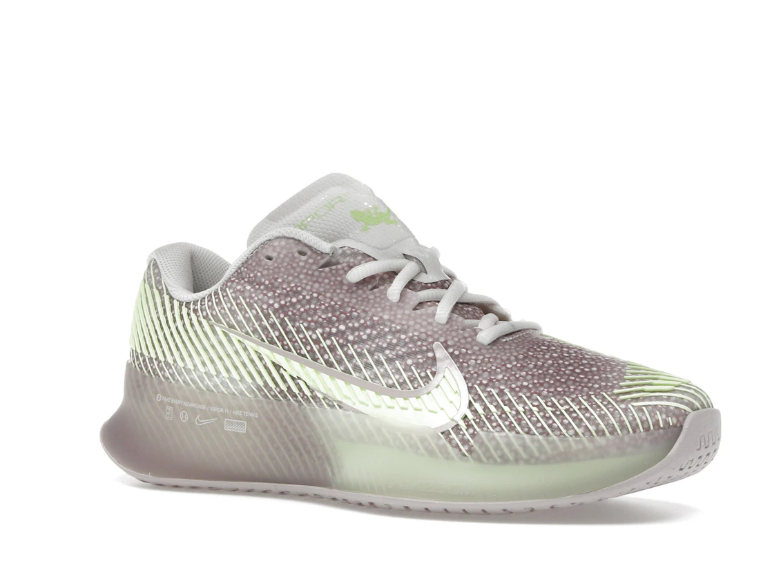Vue 4 de Nike Court Air Zoom Vapor 11 Premium HC Phantom Platinum Violet Barely Volt 