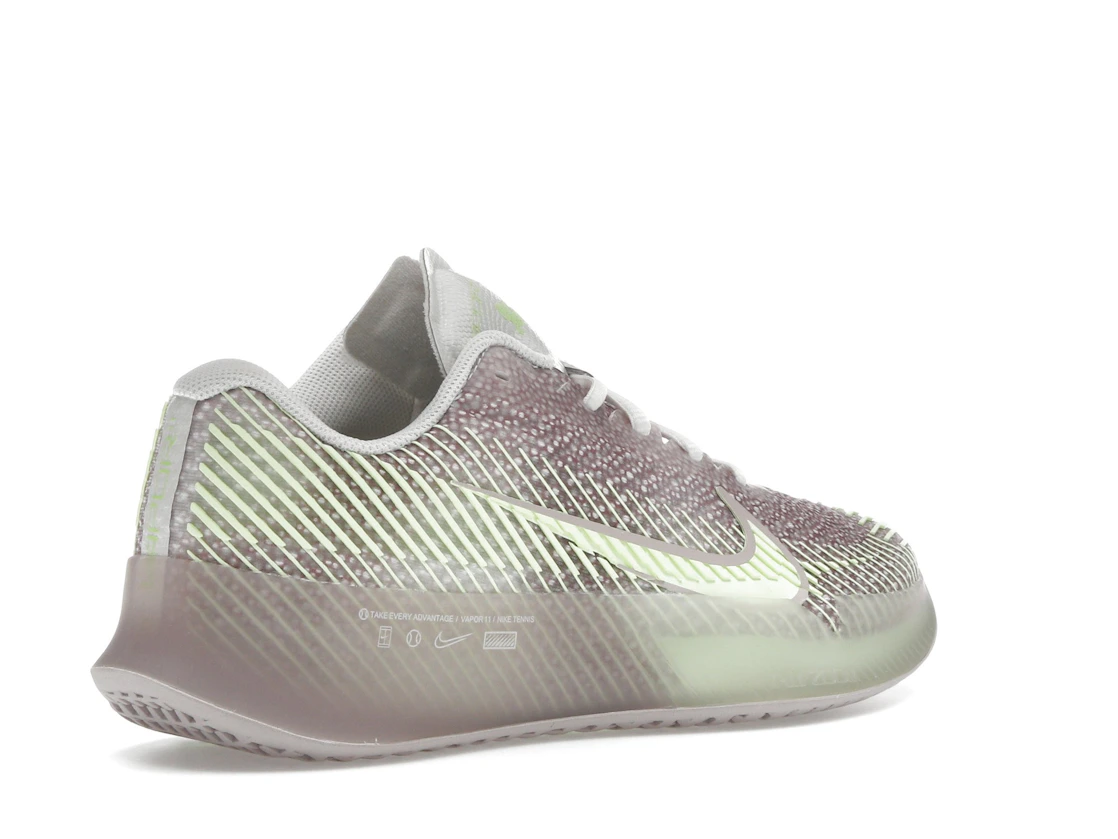 Vue 33 de Nike Court Air Zoom Vapor 11 Premium HC Phantom Platinum Violet Barely Volt 