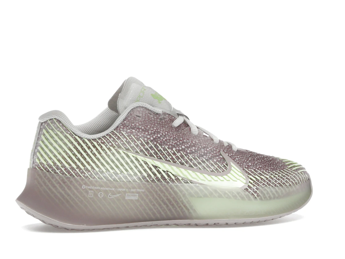 Vue 35 de Nike Court Air Zoom Vapor 11 Premium HC Phantom Platinum Violet Barely Volt 