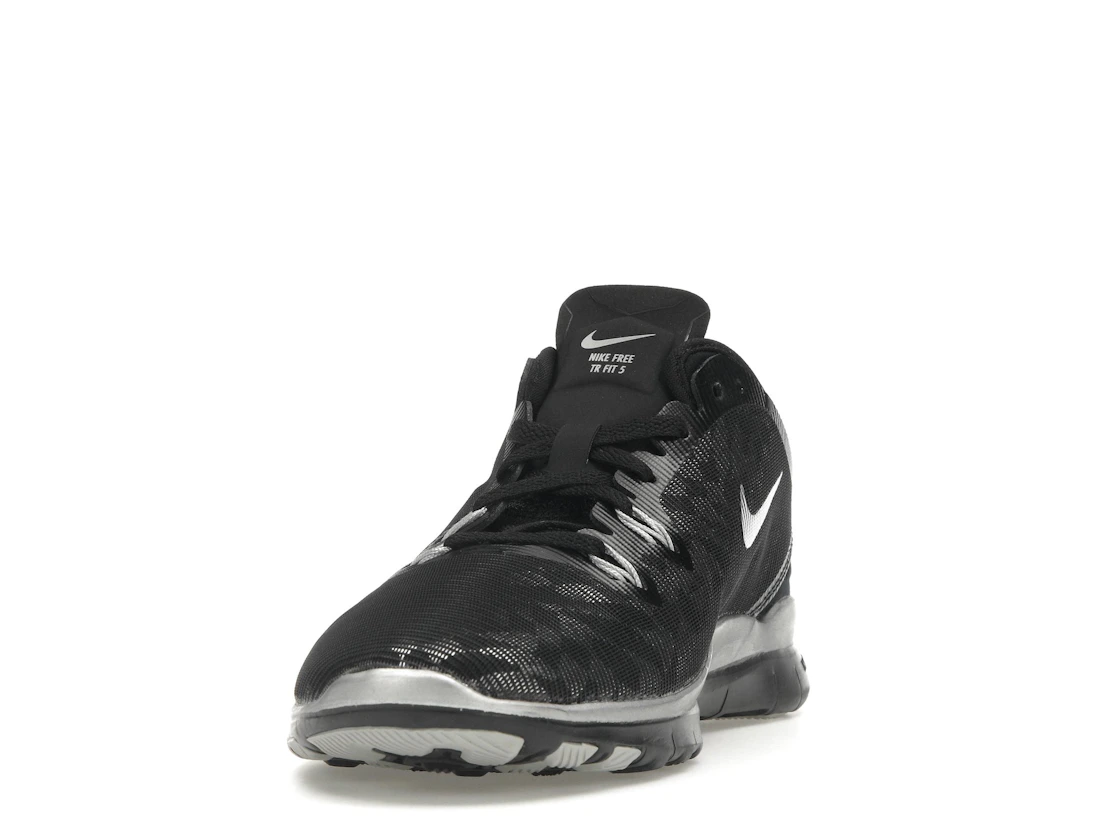 Vue 12 de Nike Free 5.0 TR Fit 5 Black Metallic Silver 