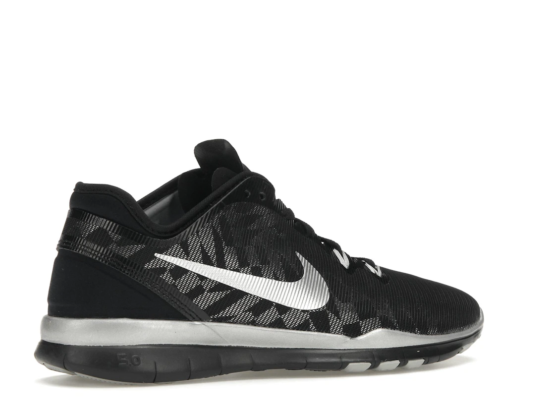 Vue 34 de Nike Free 5.0 TR Fit 5 Black Metallic Silver 