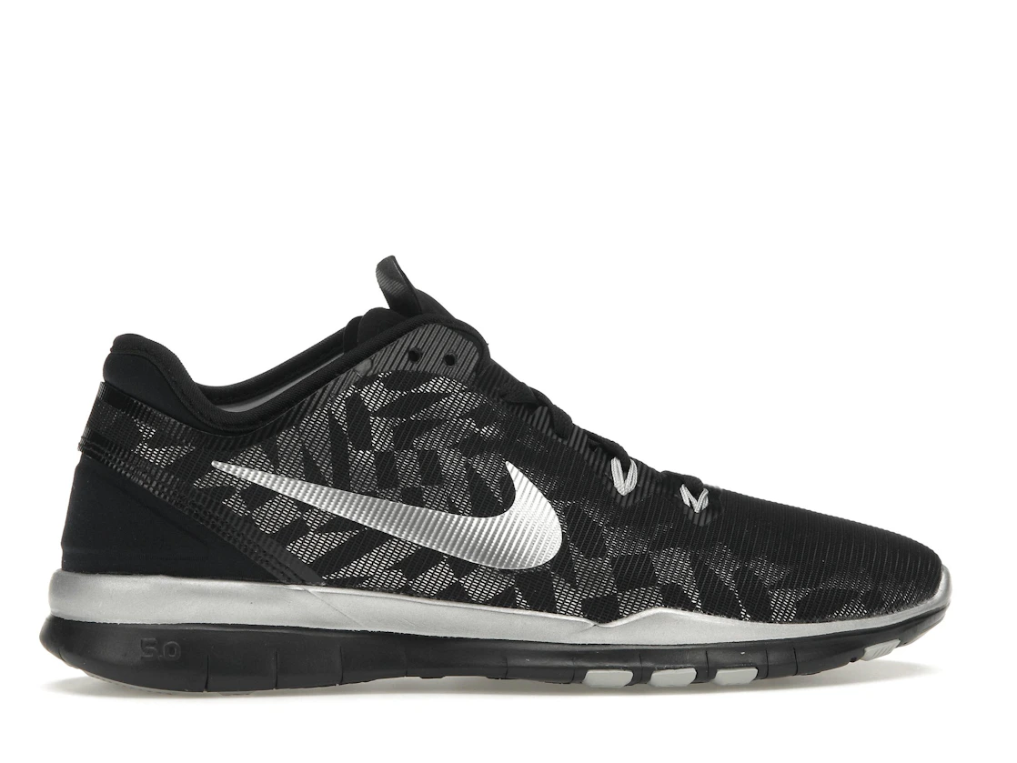 Vue 36 de Nike Free 5.0 TR Fit 5 Black Metallic Silver 
