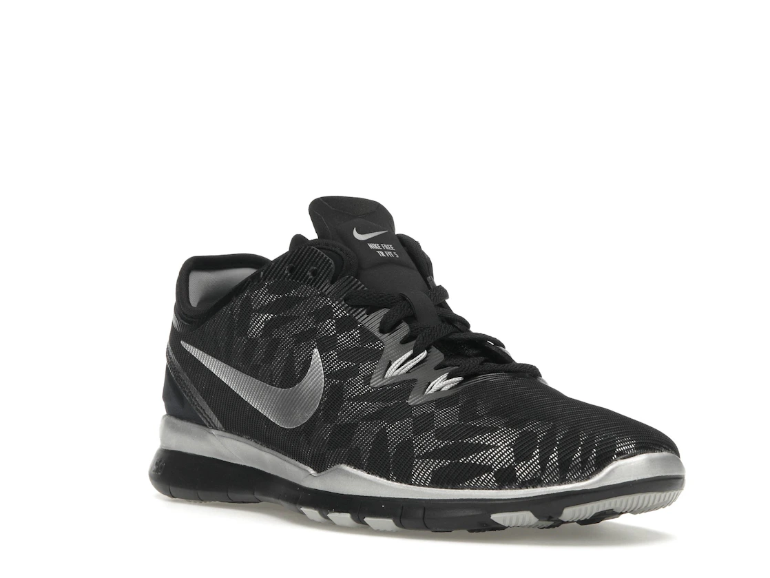 Vue 6 de Nike Free 5.0 TR Fit 5 Black Metallic Silver 