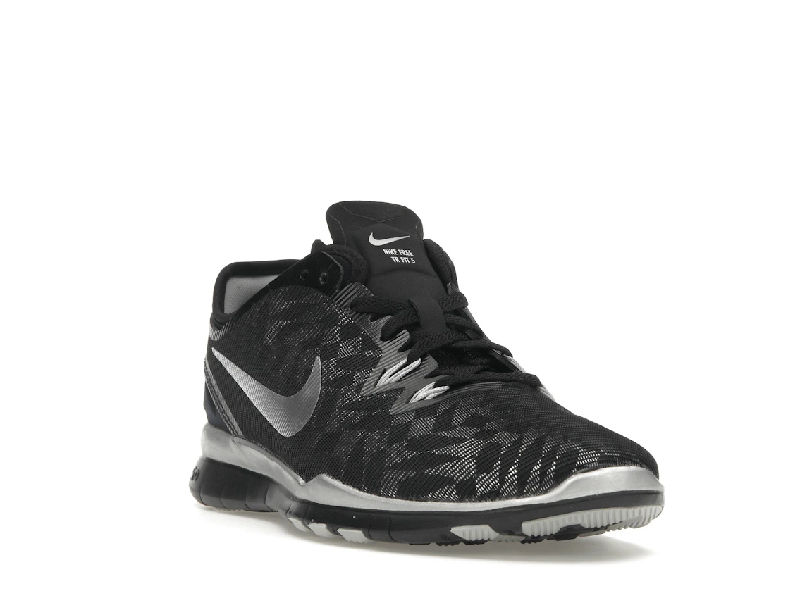 Vue 7 de Nike Free 5.0 TR Fit 5 Black Metallic Silver 