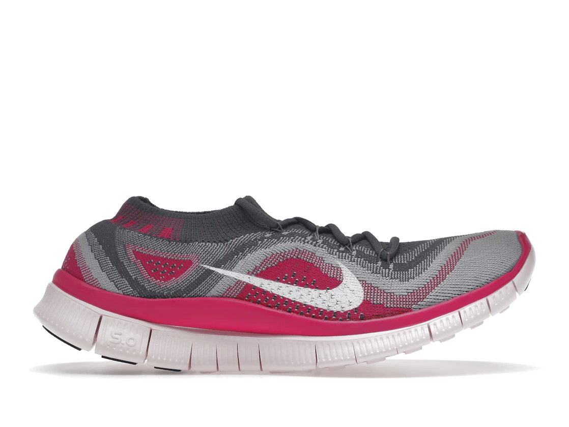 Vue 1 de Nike Free Flyknit 5 Grey Pink Foil 