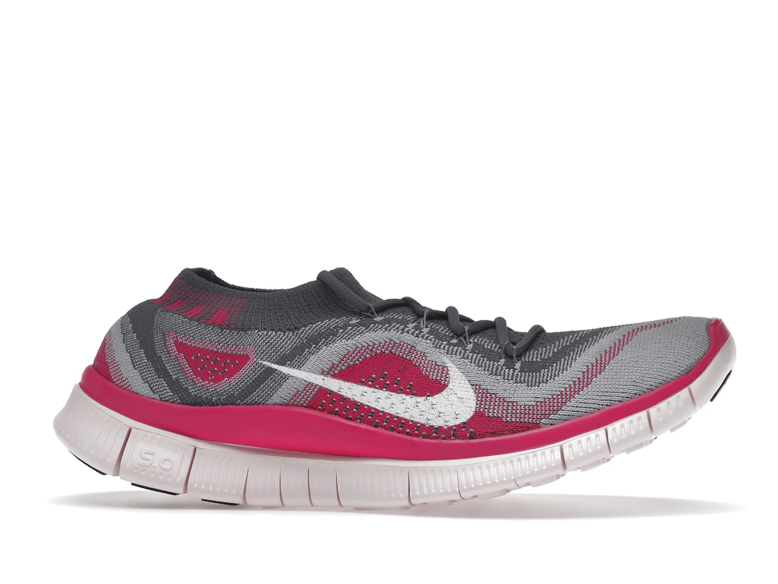 Vue 2 de Nike Free Flyknit 5 Grey Pink Foil 