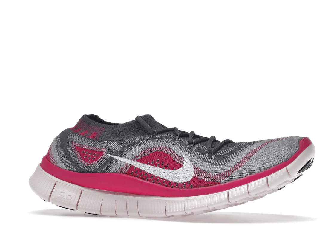 Vue 3 de Nike Free Flyknit 5 Grey Pink Foil 