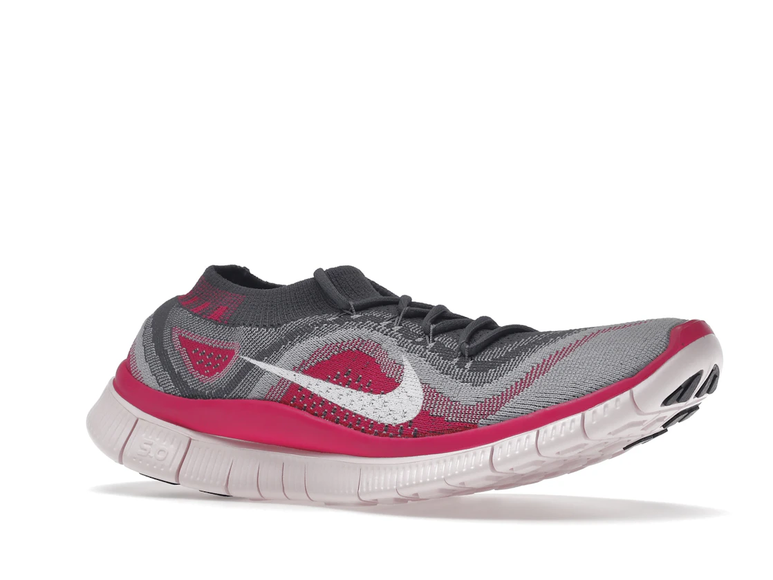Vue 4 de Nike Free Flyknit 5 Grey Pink Foil 