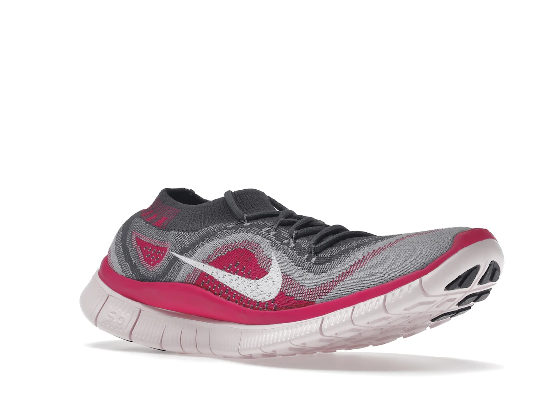 Vue 5 de Nike Free Flyknit 5 Grey Pink Foil 
