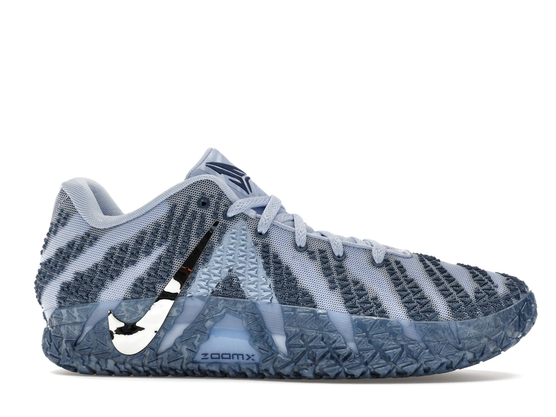 Vue 2 de Nike Ja 3 Cobalt Bliss Metallic Silver