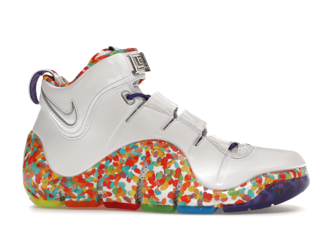 Vue 2 de Nike LeBron 4 Fruity Pebbles (2024)