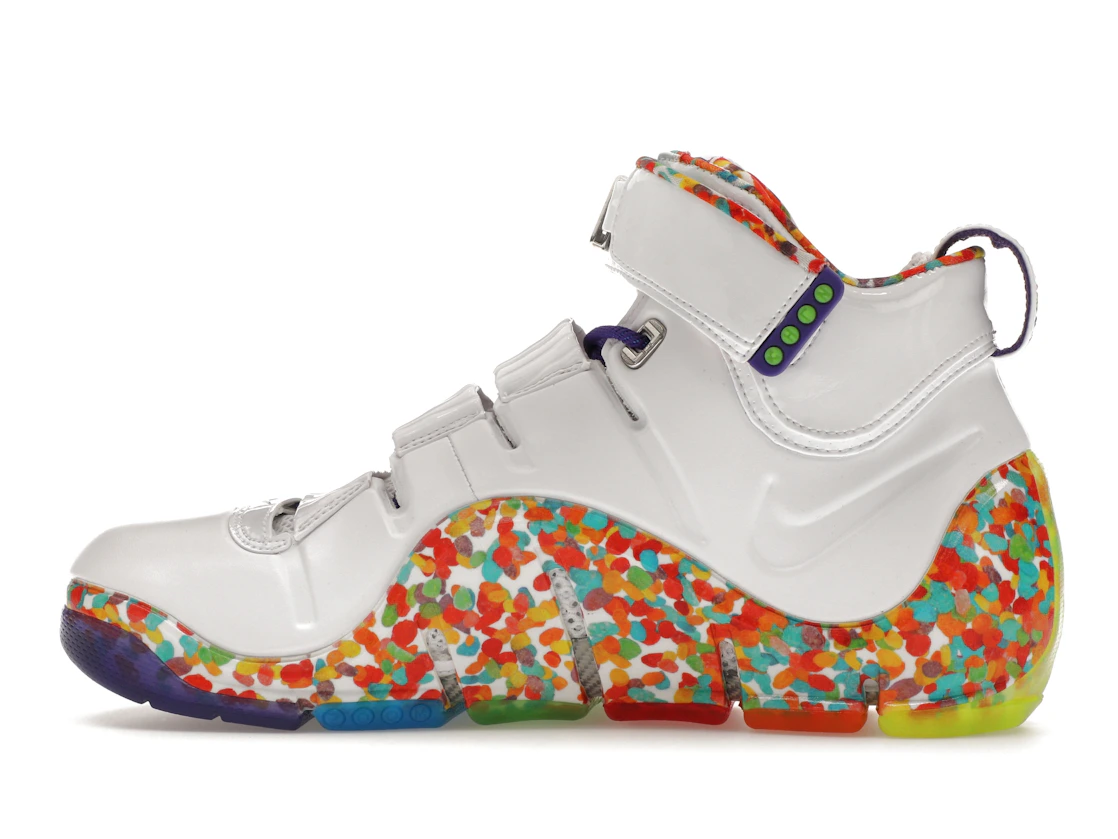 Vue 20 de Nike LeBron 4 Fruity Pebbles (2024)