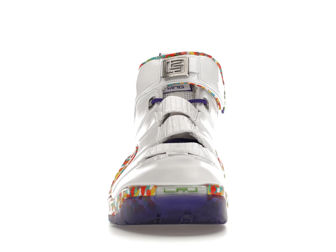 Vue 10 de Nike LeBron 4 Fruity Pebbles (2024)