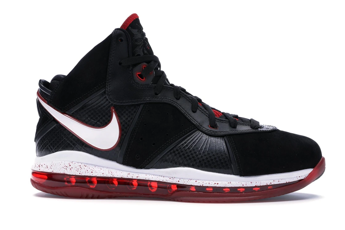 Vue 2 de Nike LeBron 8 Black/White/Red