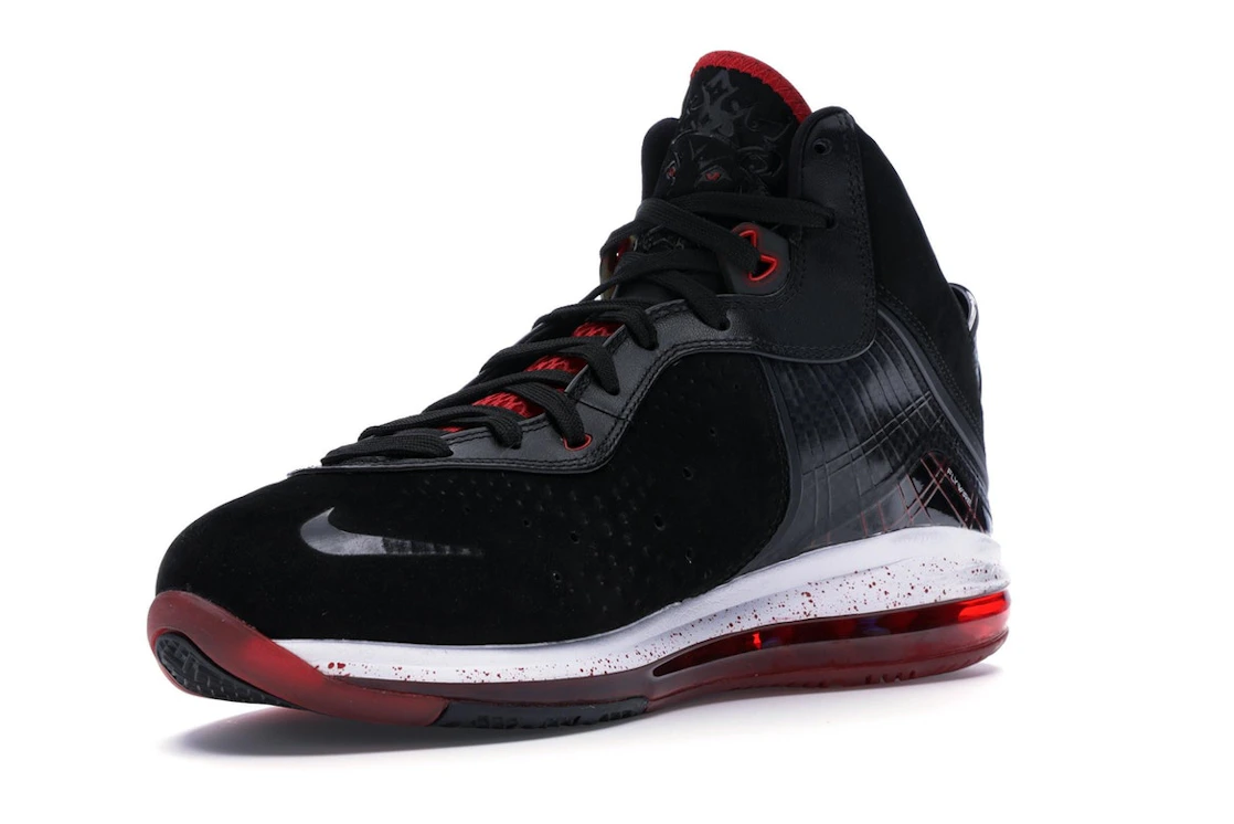 Vue 15 de Nike LeBron 8 Black/White/Red