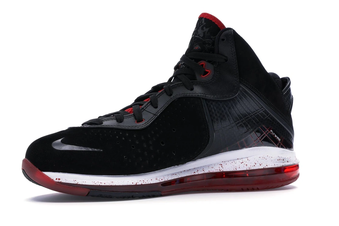 Vue 17 de Nike LeBron 8 Black/White/Red