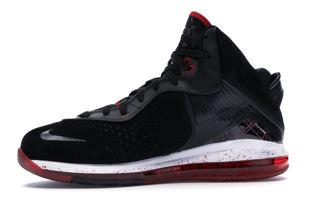 Vue 18 de Nike LeBron 8 Black/White/Red
