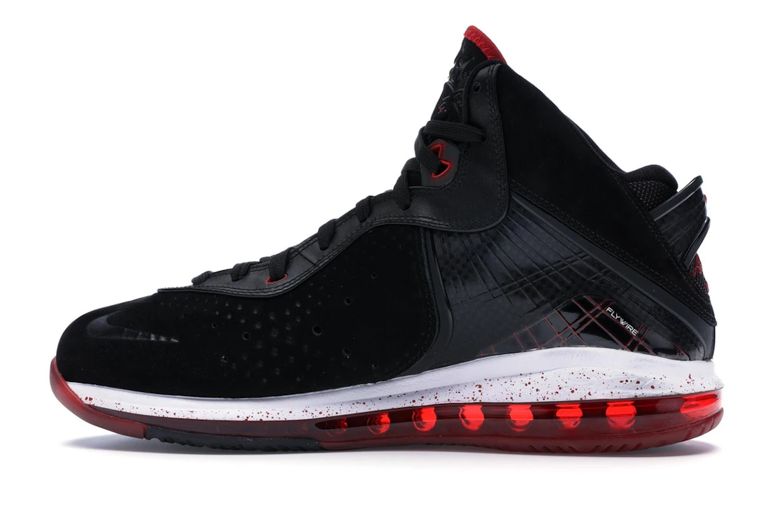 Vue 20 de Nike LeBron 8 Black/White/Red