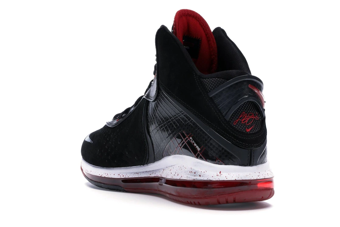 Vue 25 de Nike LeBron 8 Black/White/Red