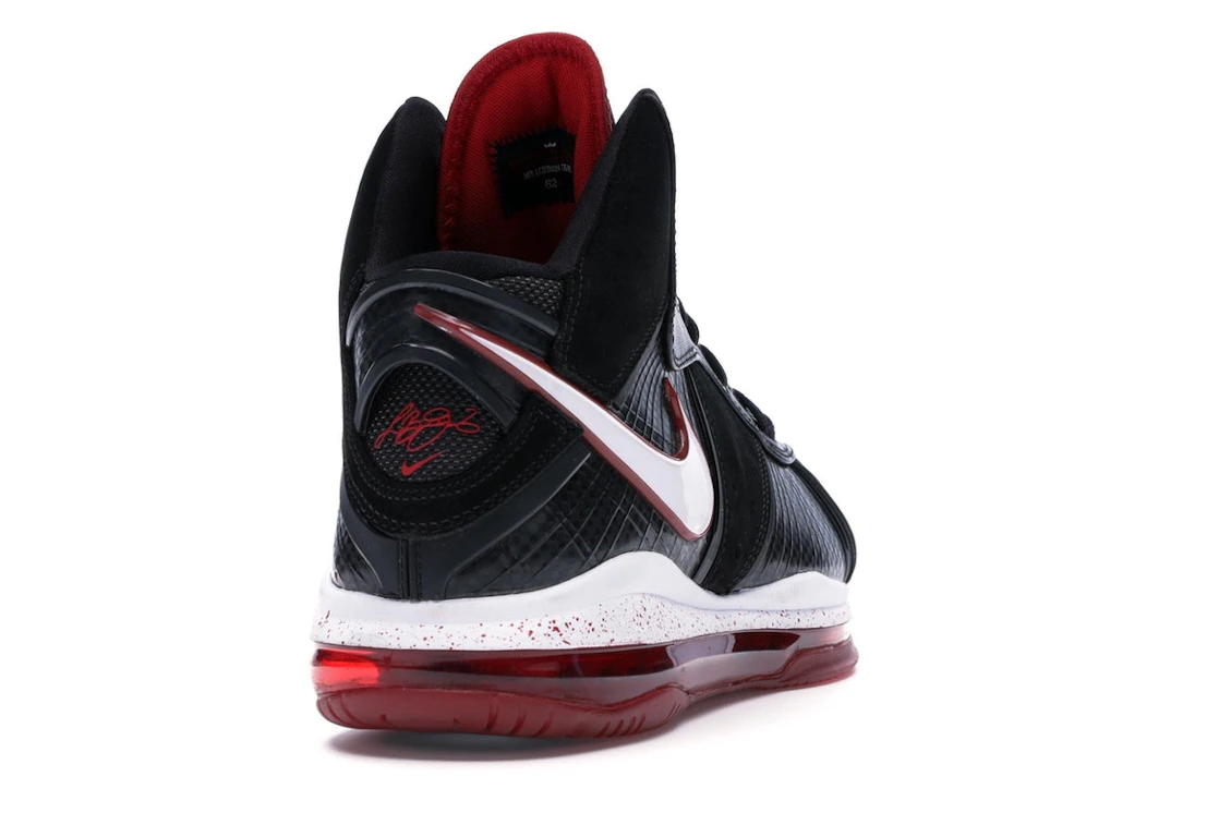 Vue 30 de Nike LeBron 8 Black/White/Red