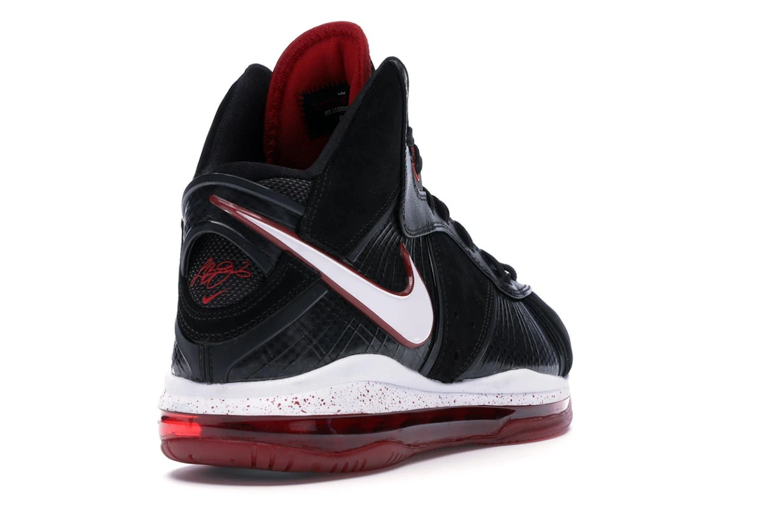 Vue 31 de Nike LeBron 8 Black/White/Red
