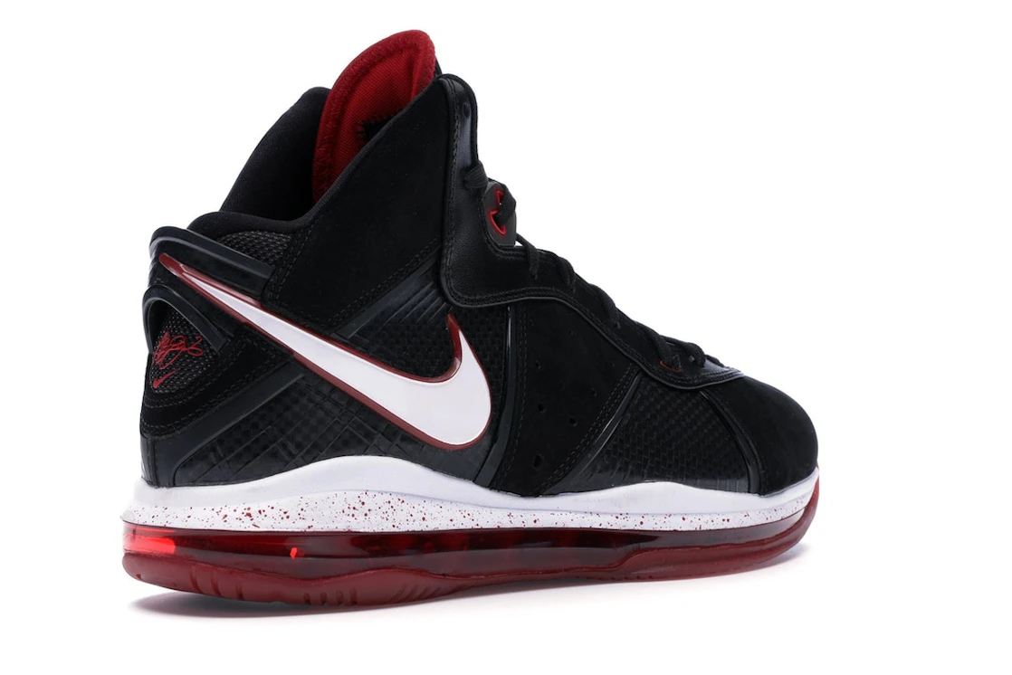 Vue 33 de Nike LeBron 8 Black/White/Red