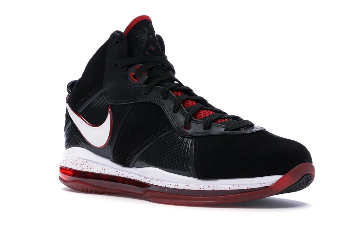 Vue 5 de Nike LeBron 8 Black/White/Red