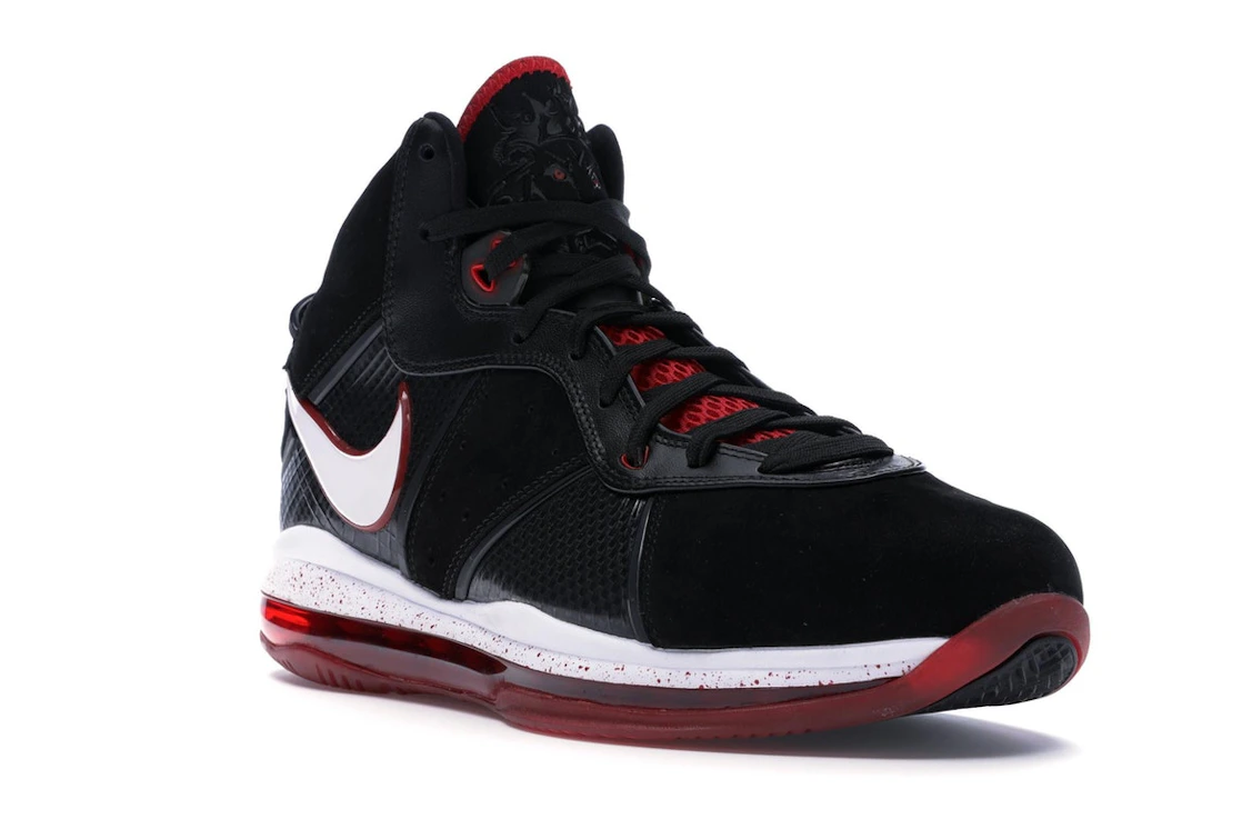 Vue 6 de Nike LeBron 8 Black/White/Red
