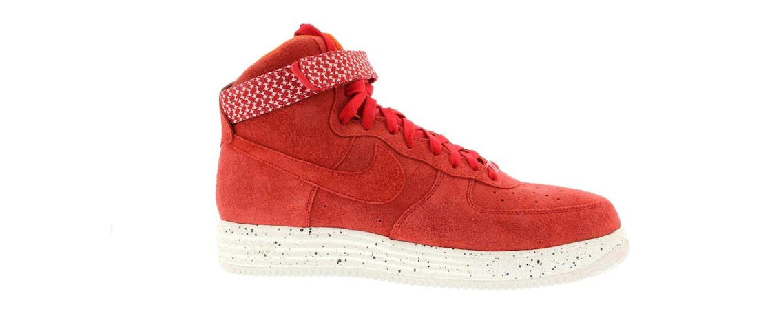 Vue 2 de Nike Lunar Force 1 High Undefeated Red