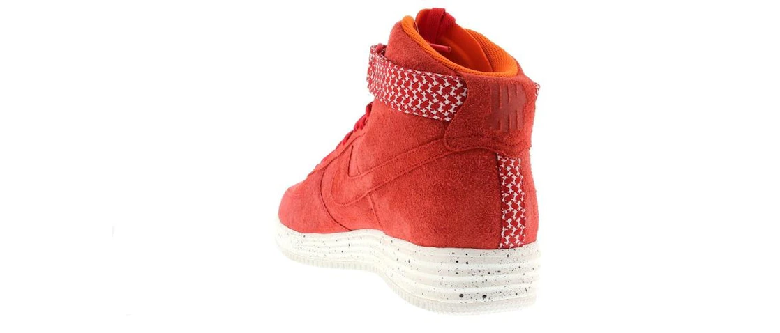 Vue 18 de Nike Lunar Force 1 High Undefeated Red