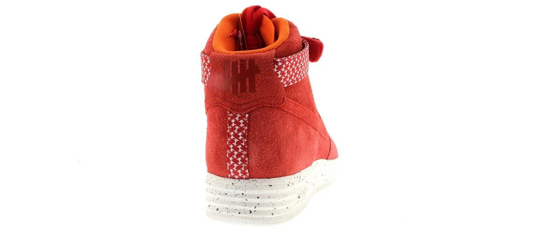 Vue 21 de Nike Lunar Force 1 High Undefeated Red
