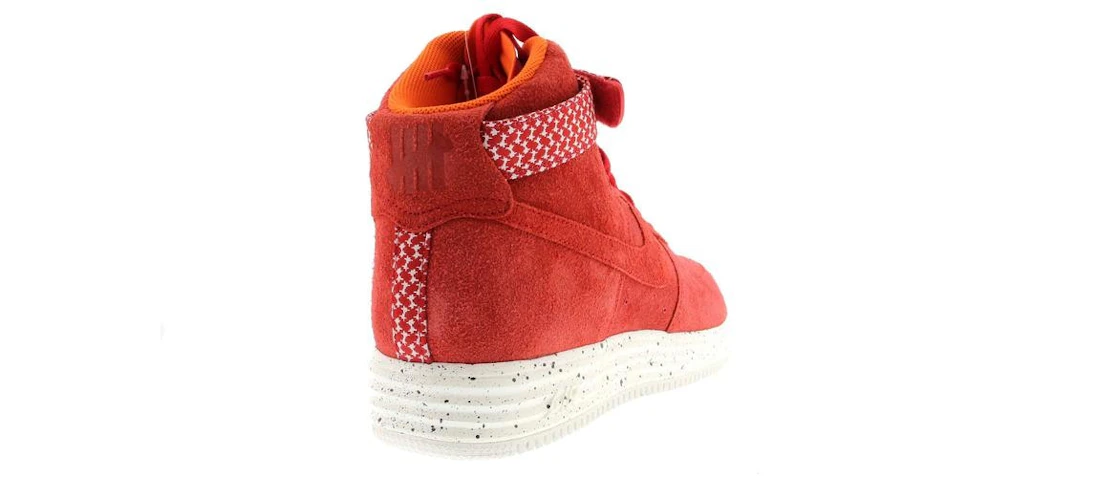 Vue 22 de Nike Lunar Force 1 High Undefeated Red