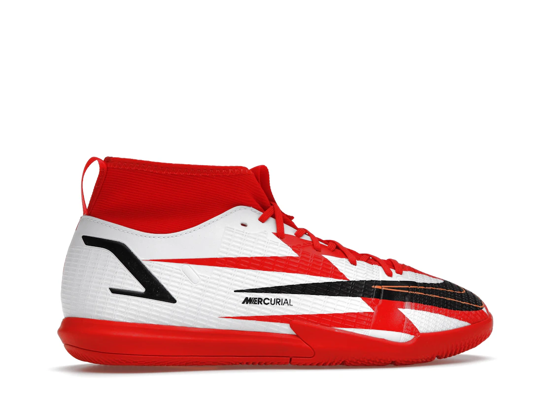Vue 36 de Nike Mercurial Superfly 8 Academy CR7 IC Chile Red (GS)