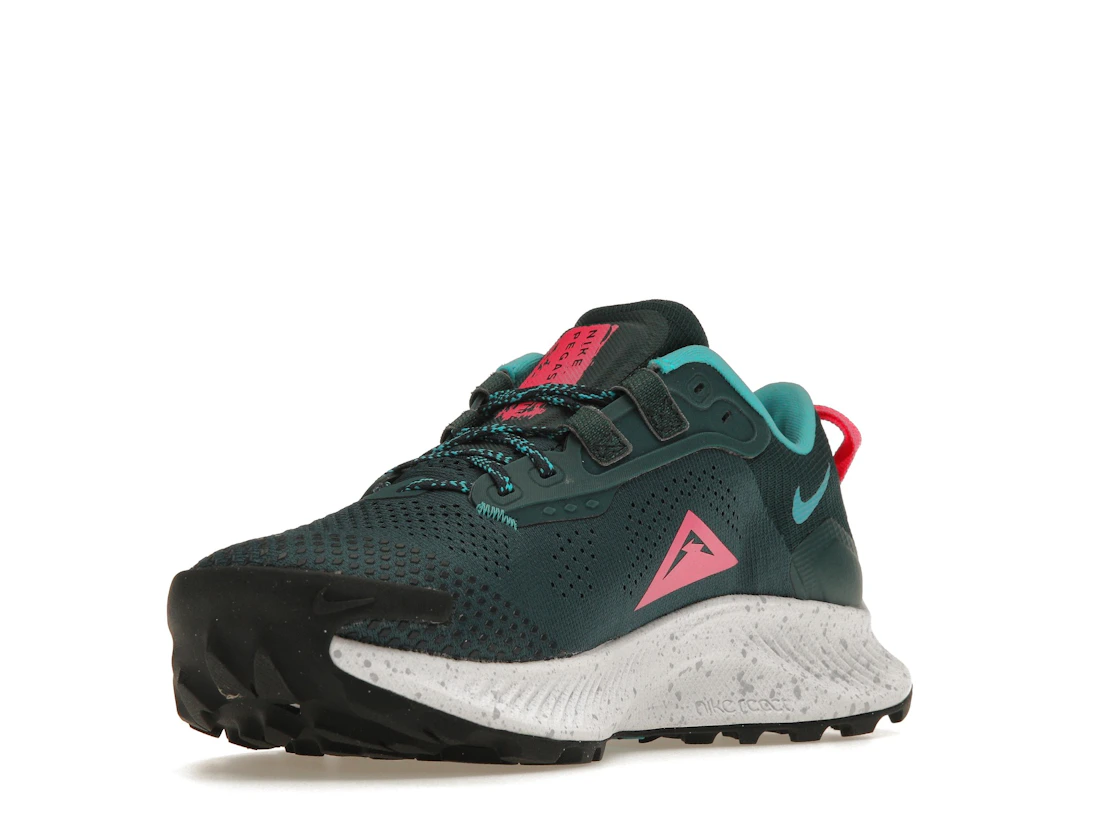 Vue 14 de Nike Pegasus Trail 3 Dark Teal Green Pink Glow 