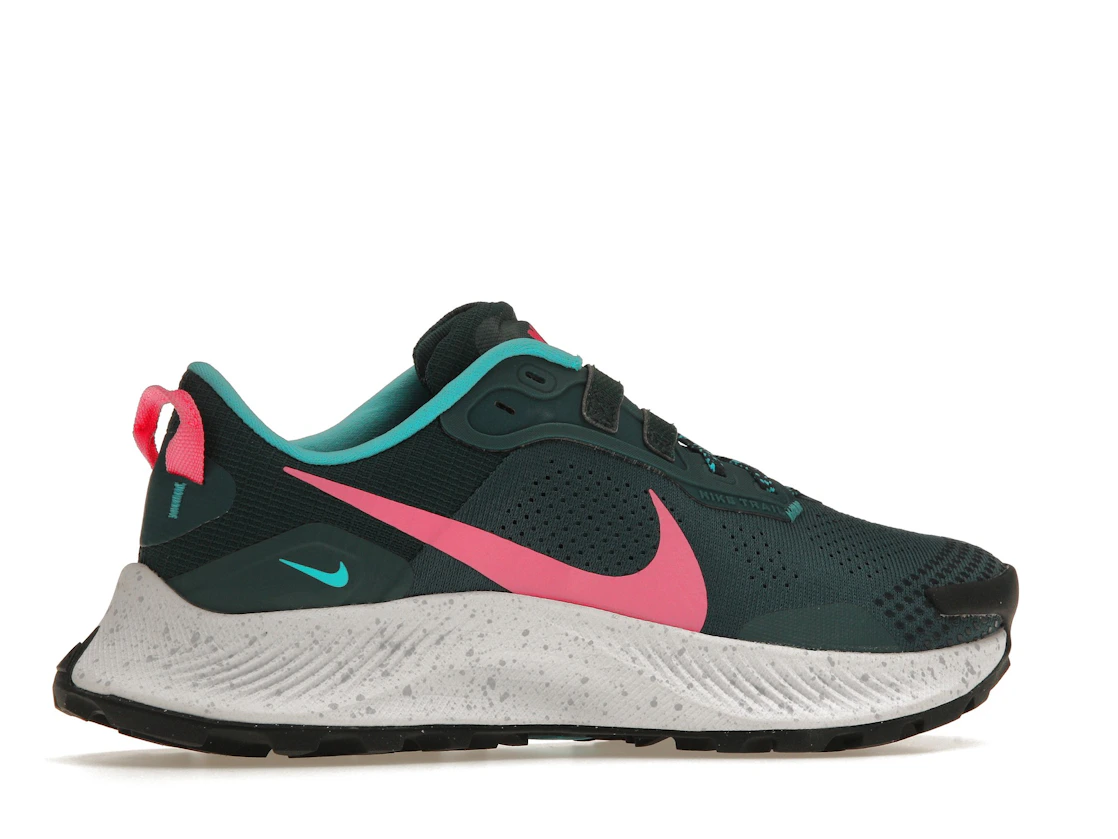 Vue 35 de Nike Pegasus Trail 3 Dark Teal Green Pink Glow 