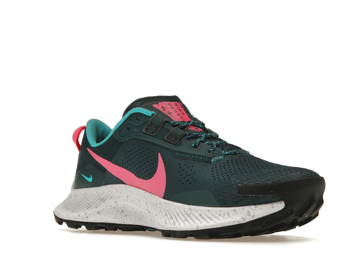 Vue 5 de Nike Pegasus Trail 3 Dark Teal Green Pink Glow 