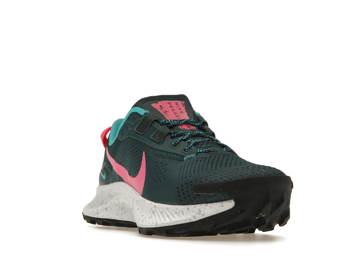 Vue 7 de Nike Pegasus Trail 3 Dark Teal Green Pink Glow 