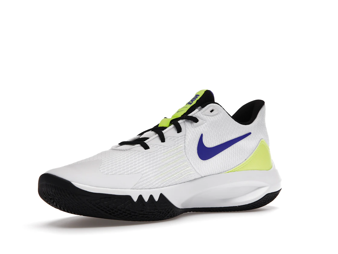 Vue 15 de Nike Precision 5 White Barely Volt