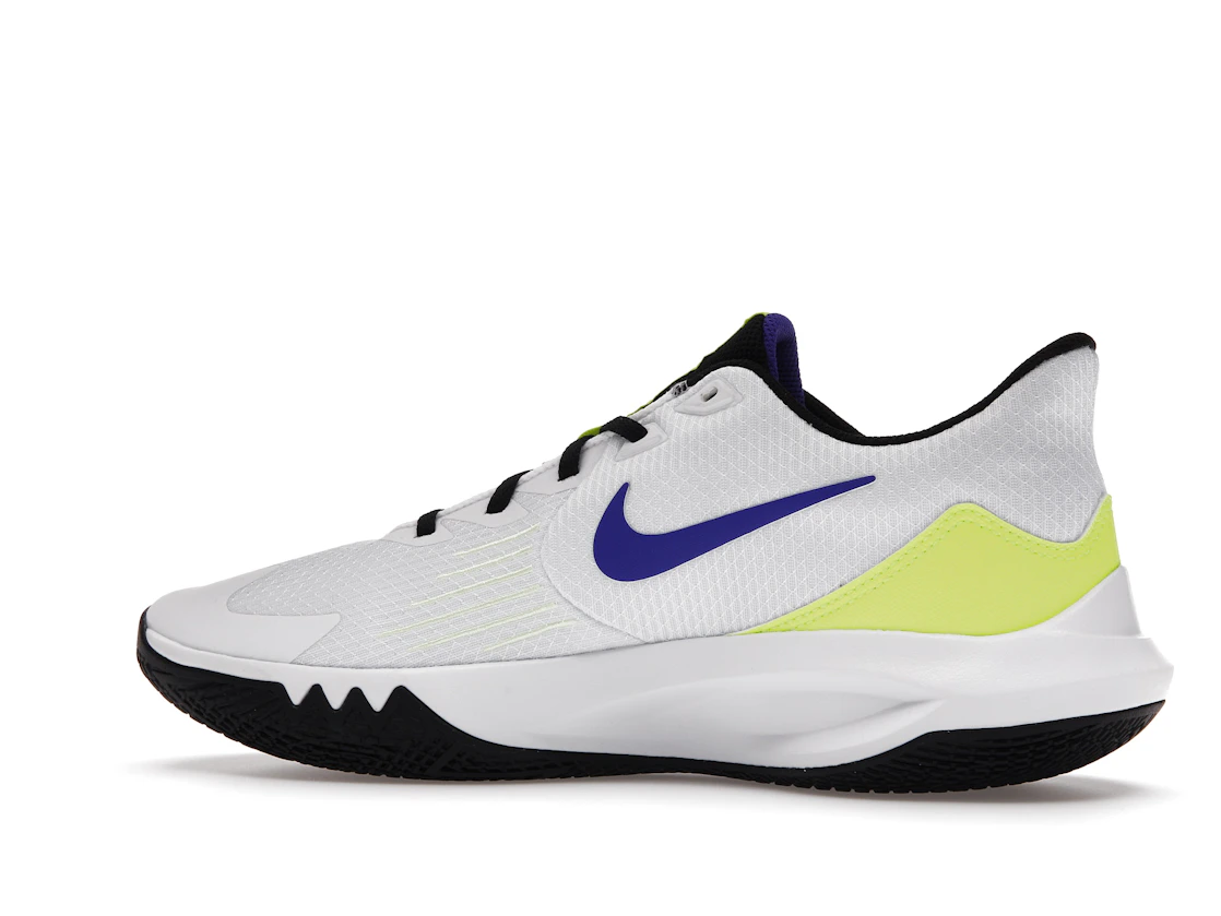 Vue 21 de Nike Precision 5 White Barely Volt