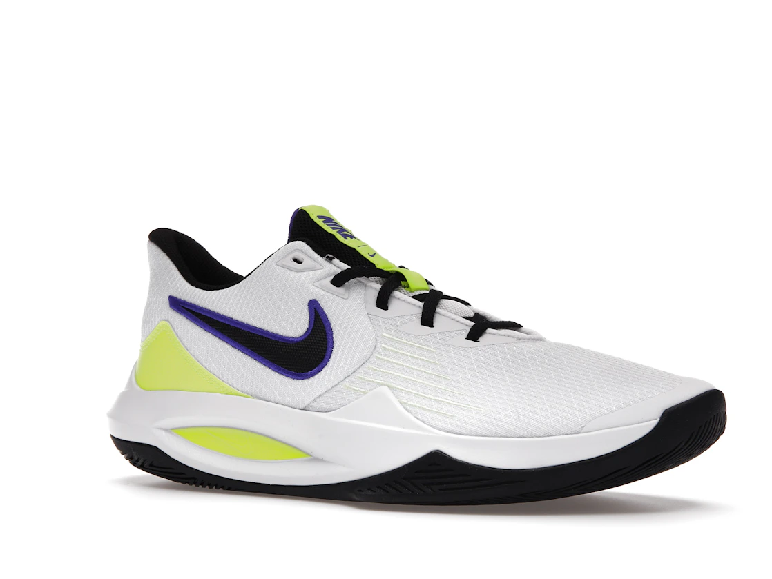 Vue 4 de Nike Precision 5 White Barely Volt