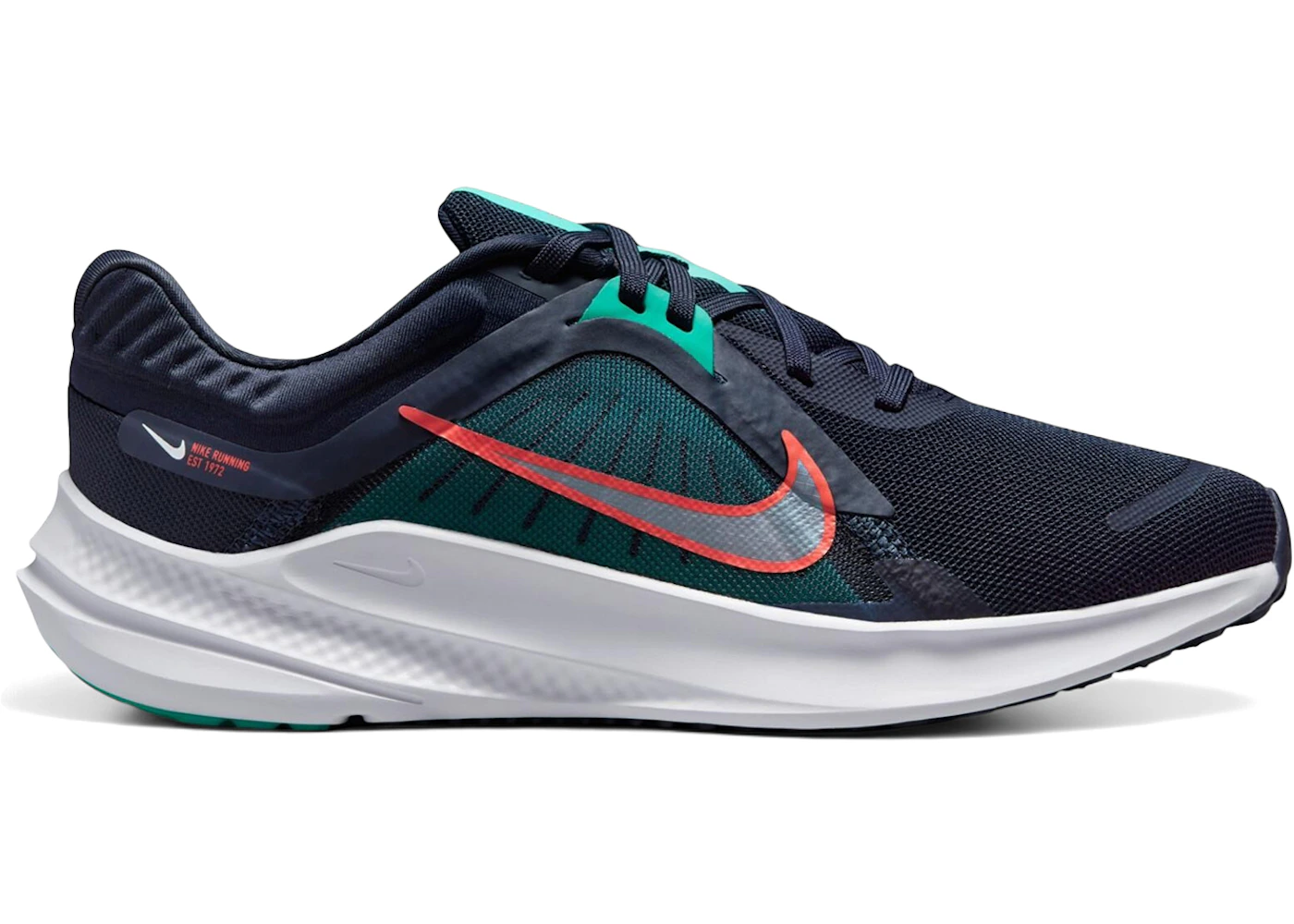 Nike Quest 5 Obsidian Clear Jade Picante Red 