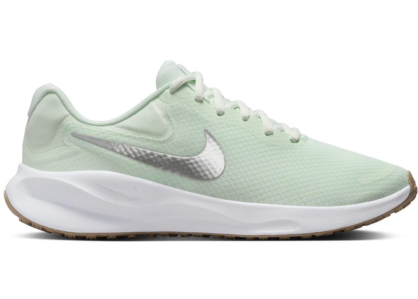 Nike Revolution 7 Barely Green White Platinum Tint Metallic Silver 