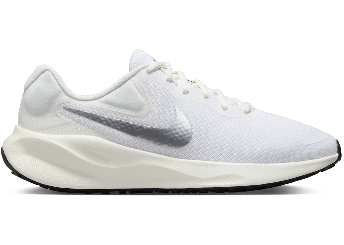 Nike Revolution 7 White Sail Black Metallic Silver 