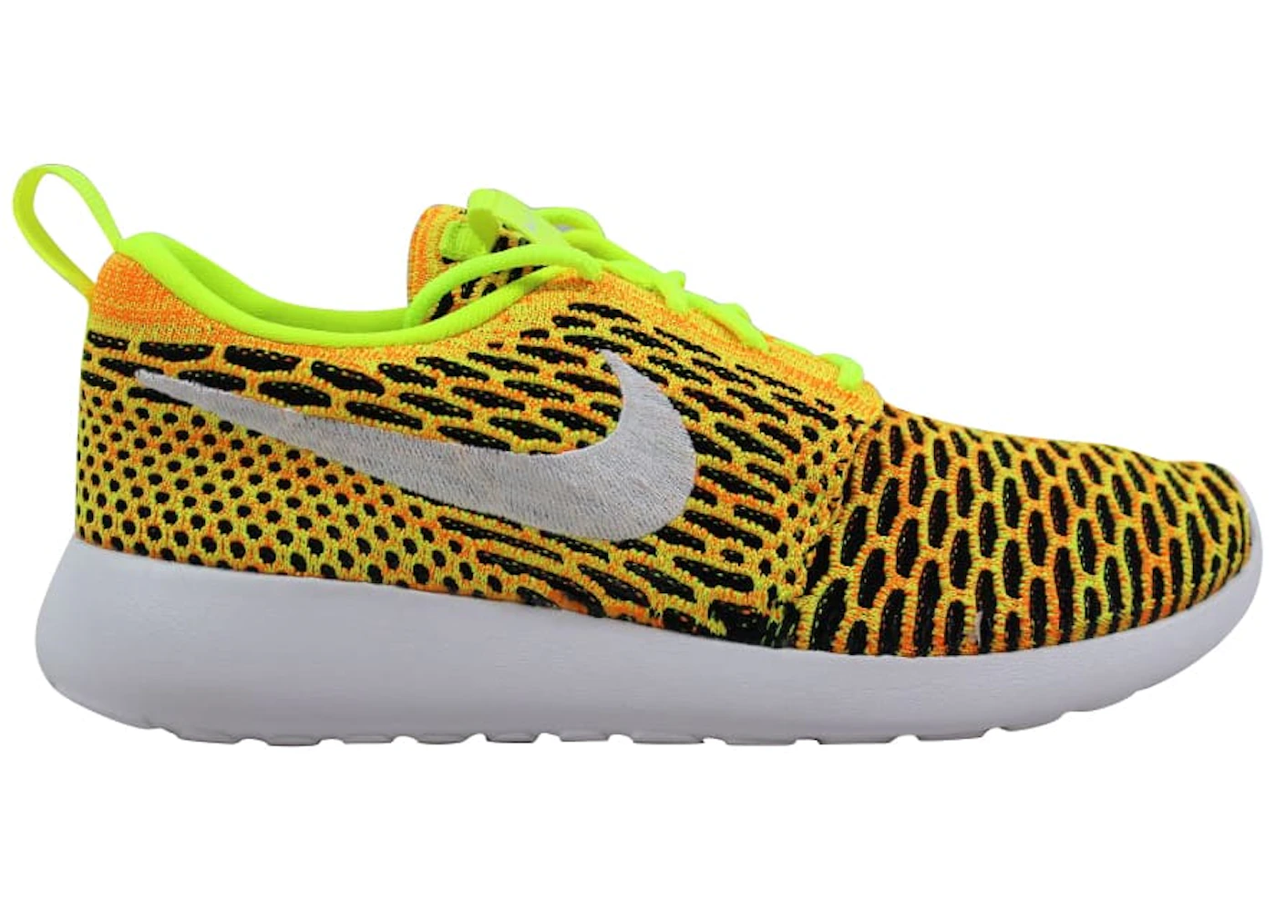 Nike Roshe One Flyknit Volt/White-Total Orange-Black 