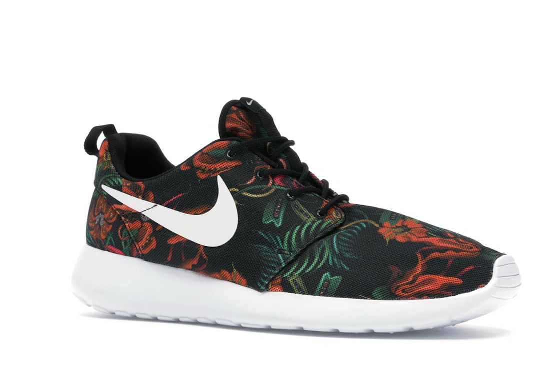 Vue 4 de Nike Roshe Run Floral Print Total Orange
