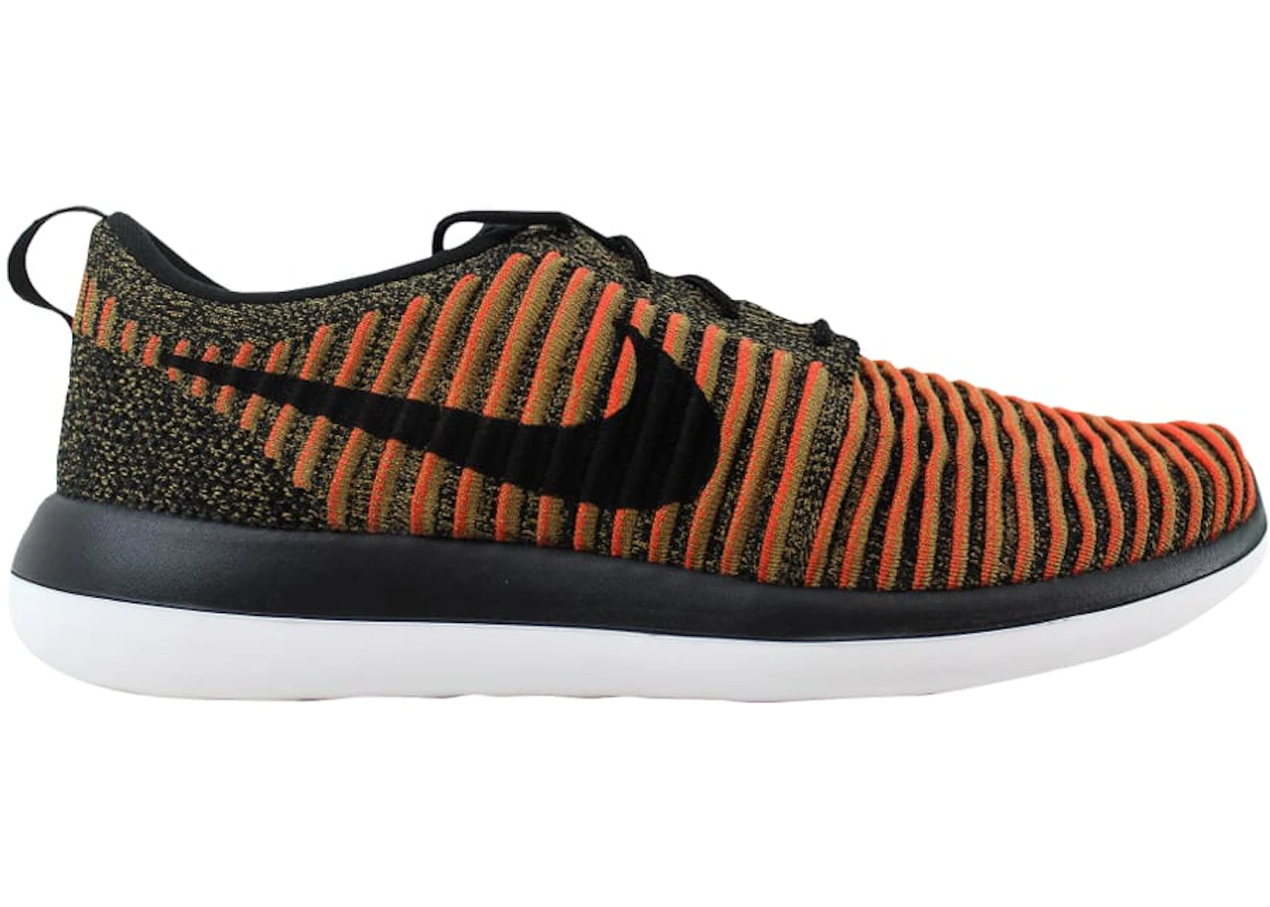 Nike Roshe Two Flyknit Black/Black-White-Max Orange