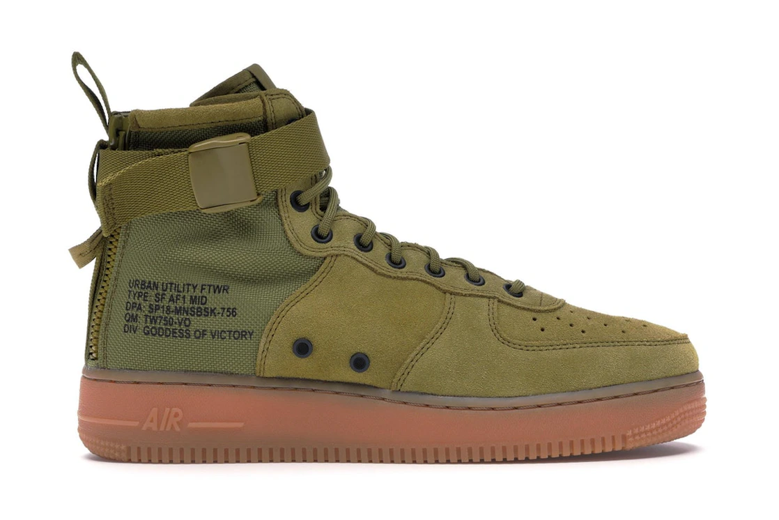 Vue 1 de Nike Sf Af1 Mid Desert Moss Desert Moss