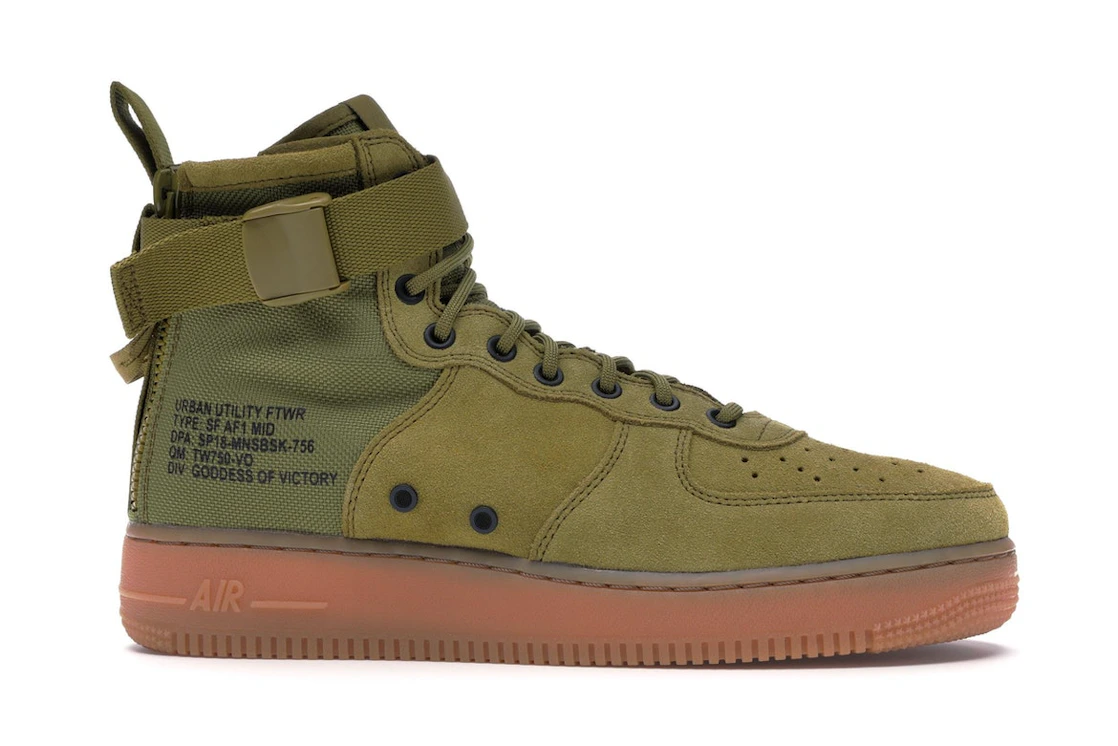 Vue 2 de Nike Sf Af1 Mid Desert Moss Desert Moss