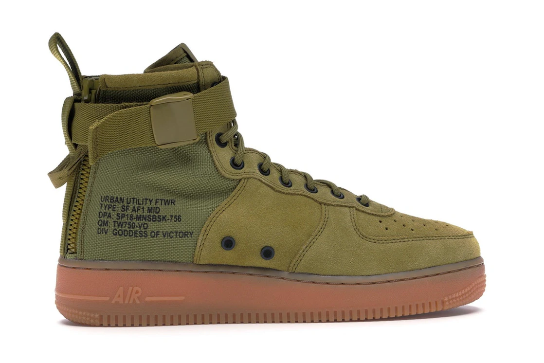 Vue 36 de Nike Sf Af1 Mid Desert Moss Desert Moss