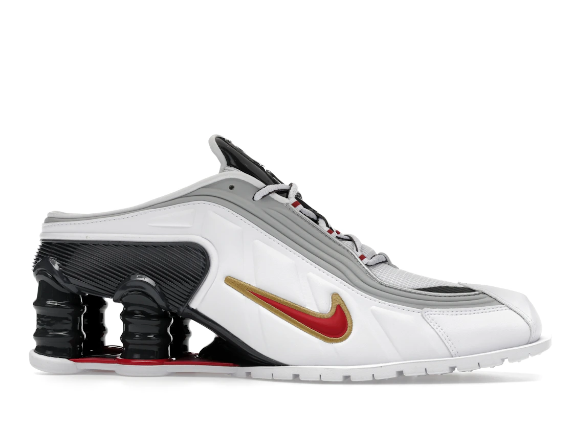 Vue 2 de Nike Shox MR4 Mule Martine Rose Metallic Platinum Varsity Red 